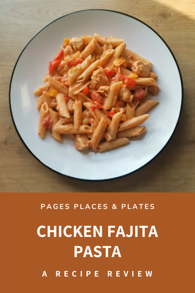 Pinterest image for Chicken Fajita Pasta