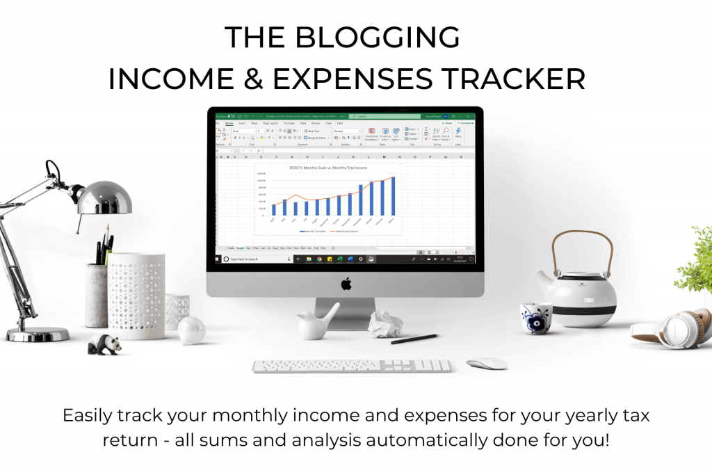 Title image for blogging finance spreadsheet for Microsoft Excel and Google Sheets